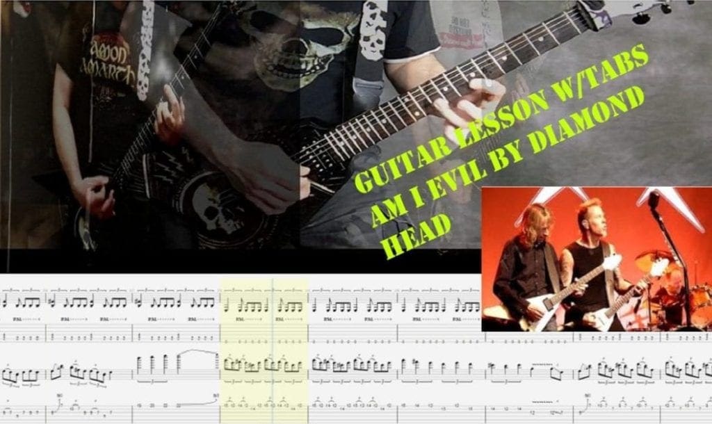 Guitar Lesson w/ Tab: Am I Evil by Diamond Head